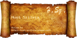 Hust Szilvia névjegykártya
