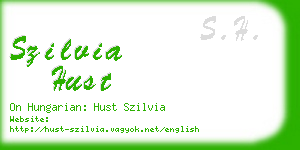 szilvia hust business card